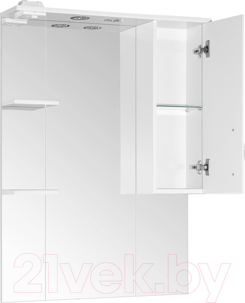 Изображение товара Шкаф с зеркалом для ванной Style Line Неаполь 75 (с подсветкой)