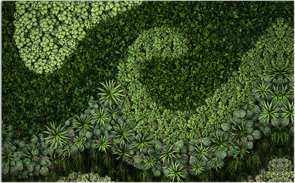 Изображение товара Фотофасад Arthata Кусты / FotoSetka-600-66 (600x156)