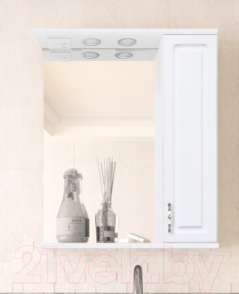 Изображение товара Шкаф с зеркалом для ванной Style Line Олеандр-2 55 (с подсветкой)