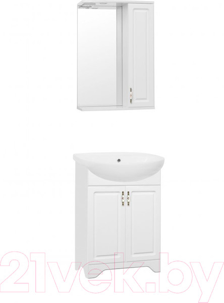 Изображение товара Шкаф с зеркалом для ванной Style Line Олеандр-2 60 (с подсветкой)