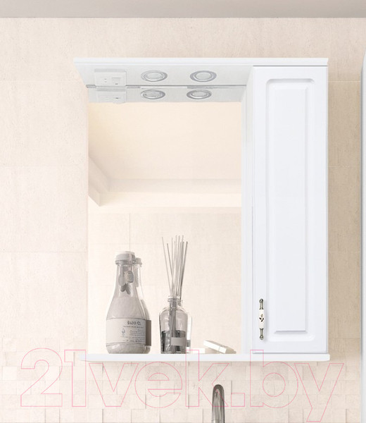 Изображение товара Шкаф с зеркалом для ванной Style Line Олеандр-2 65 (с подсветкой)