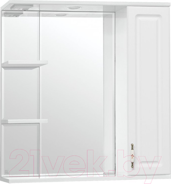 Изображение товара Шкаф с зеркалом для ванной Style Line Олеандр-2 75 (с подсветкой)