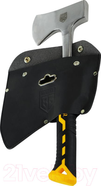 Изображение товара Топор BERGER Туристический цельнокованый 600г / BG1530 (с чехлом, 2-компонентная рукоятка)