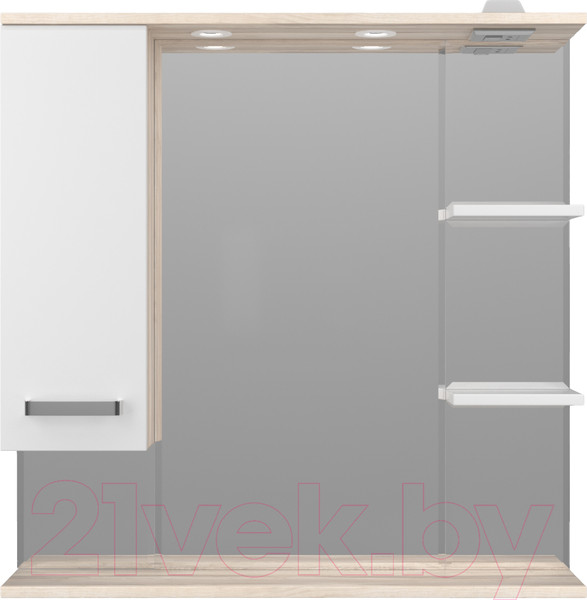 Изображение товара Шкаф с зеркалом для ванной Style Line Ориноко 80 (с подсветкой)