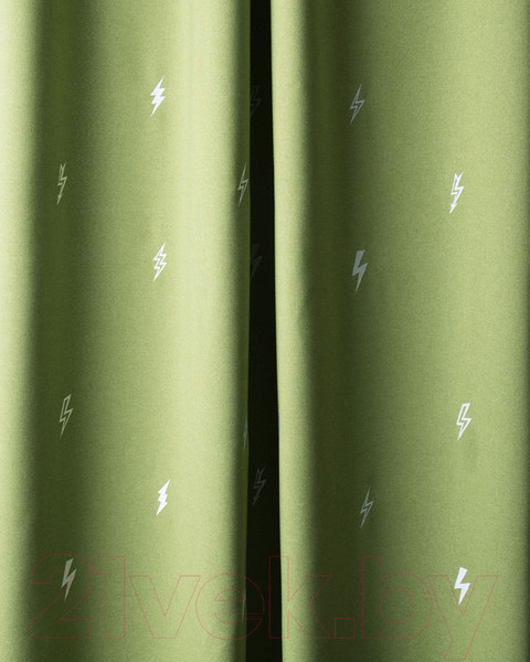 Изображение товара Комплект штор Pasionaria Флэш 290x280 с подхватами (зеленый)