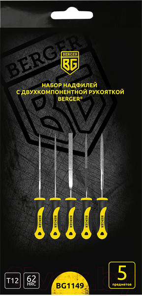 Изображение товара Набор надфилей BERGER BG1149 (5 предметов)
