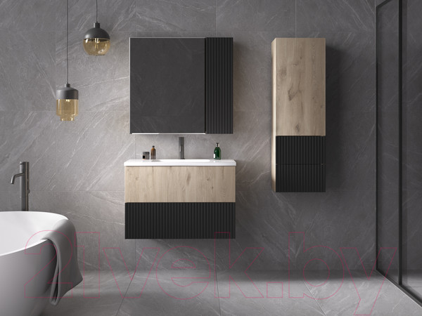 Изображение товара Шкаф с зеркалом для ванной Style Line Стокгольм ВЛДСП 75