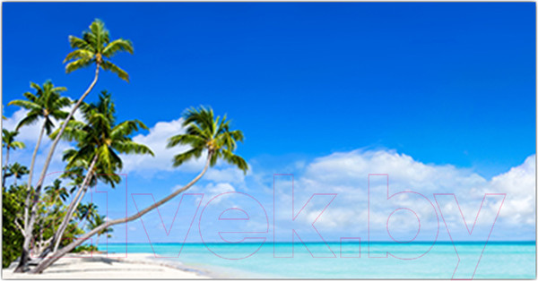 Изображение товара Фотофасад Arthata Пляж, пальмы, море / FotoSetka-300-111 (300x156)