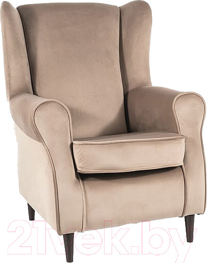 Изображение товара Кресло мягкое Signal Baron Velvet (Bluvel 40 темно-бежевый/венге)