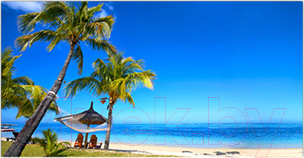 Изображение товара Фотофасад Arthata Пляж, пальмы, море / FotoSetka-300-112 (300x156)
