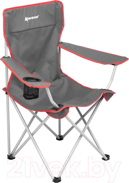 Изображение товара Кресло складное Nisus N-96806H-GR-1 (серый/красный)