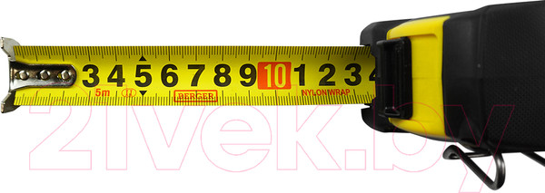Изображение товара Рулетка BERGER Ударопрочная 0.025x5м / BG1352 (магнит, нейлон, шкала двусторонняя)