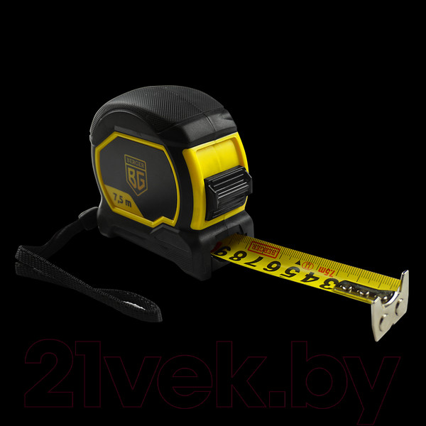 Изображение товара Рулетка BERGER 0.025x7.5м / BG1353 (магнит, нейлон, шкала двусторонняя)