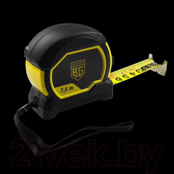 Изображение товара Рулетка BERGER 0.025x7.5м / BG1353 (магнит, нейлон, шкала двусторонняя)