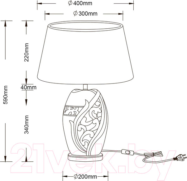 Изображение товара Прикроватная лампа Arte Lamp Ruby A4064LT-1BR