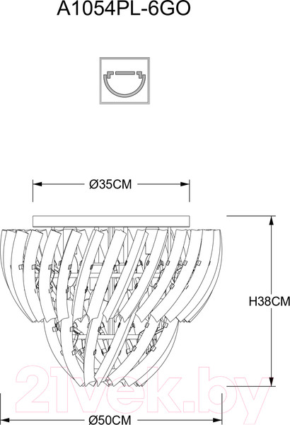 Изображение товара Люстра Arte Lamp Ella A1054PL-6GO