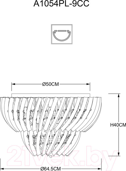Изображение товара Люстра Arte Lamp Ella A1054PL-9CC
