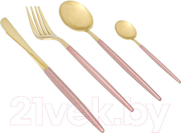 Изображение товара Набор столовых приборов Lenardi Vivid 197-006 (24пр, пудровый)