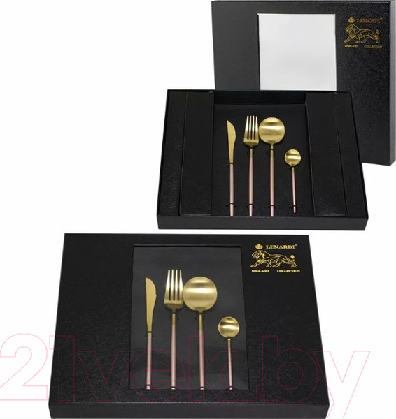 Изображение товара Набор столовых приборов Lenardi Vivid 197-006 (24пр, пудровый)