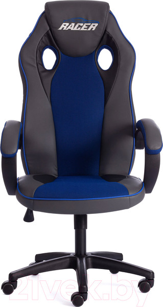 Изображение товара Кресло геймерское Tetchair Racer Gt кожзам/ткань (металлик/синий)