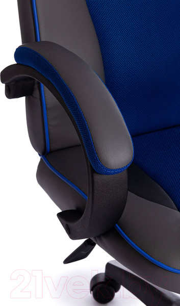 Изображение товара Кресло геймерское Tetchair Racer Gt кожзам/ткань (металлик/синий)
