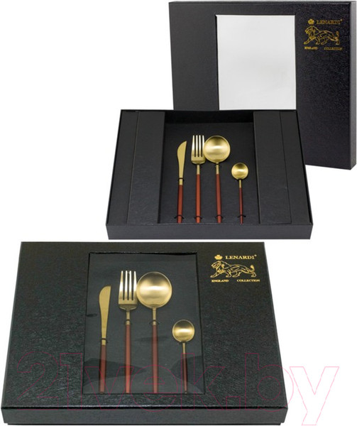 Изображение товара Набор столовых приборов Lenardi Vivid 197-016 (24пр, красный)