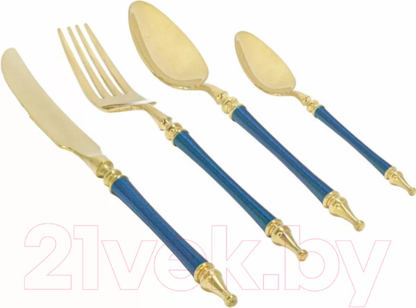 Изображение товара Набор столовых приборов Lenardi 197-019 (24пр, синий)