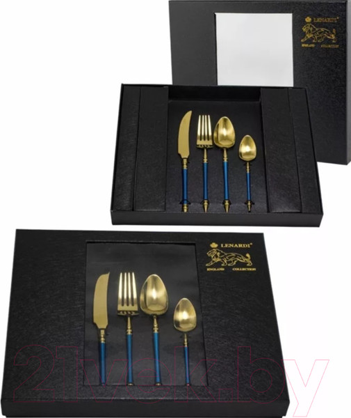 Изображение товара Набор столовых приборов Lenardi 197-019 (24пр, синий)