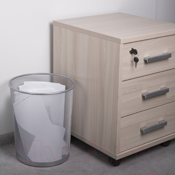 Изображение товара Корзина для бумаг Brauberg Germanium / 231957 (серебристый)