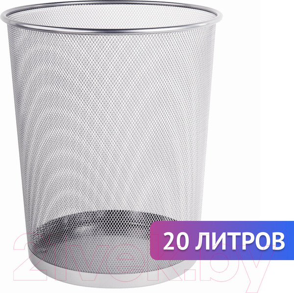 Изображение товара Корзина для бумаг Brauberg Germanium / 231957 (серебристый)