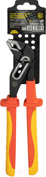 Изображение товара Клещи переставные BERGER Диэлектрические до 1000V 250мм / BG1176