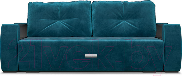Изображение товара Диван Mebel-Ars Еврокнижка Мальтида (бархат сине-зеленый Star Velvet 43 Black Green)
