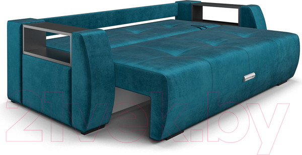 Изображение товара Диван Mebel-Ars Еврокнижка Мальтида (бархат сине-зеленый Star Velvet 43 Black Green)