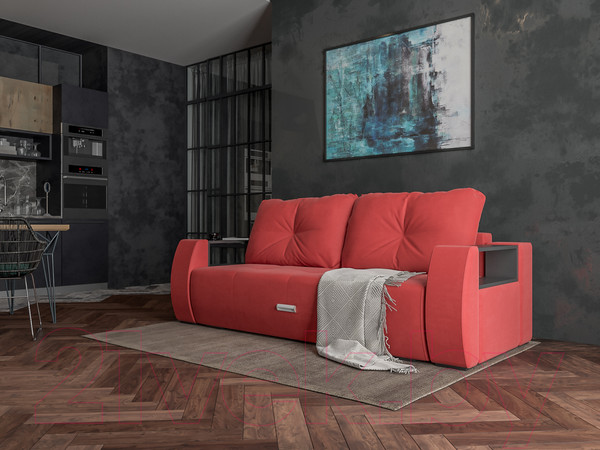 Изображение товара Диван Mebel-Ars Еврокнижка Мальтида (кордрой красный)