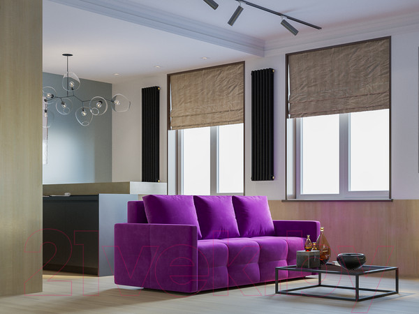 Изображение товара Диван Mebel-Ars Еврокнижка Марсель №2 (фиолетовый)