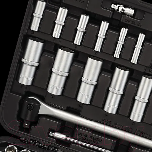 Изображение товара Универсальный набор инструментов BERGER 1/2"-1/4" / BG135-1214 (135 предметов)