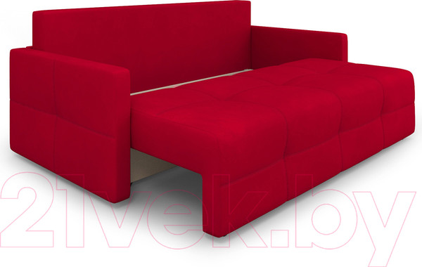 Изображение товара Диван Mebel-Ars Еврокнижка Марсель №2 (кордрой красный)
