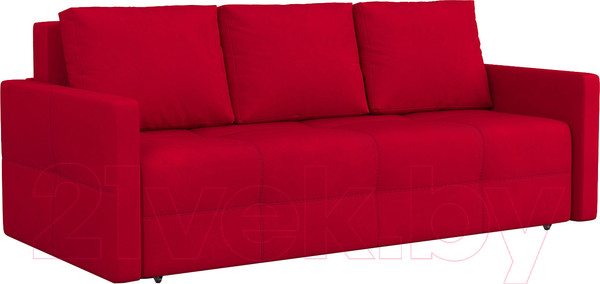 Изображение товара Диван Mebel-Ars Еврокнижка Марсель №2 (кордрой красный)