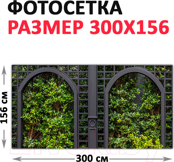 Изображение товара Фотофасад Arthata Кусты / FotoSetka-300-69 (300x156)