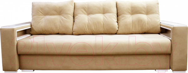 Изображение товара Диван Bobrovmebel Влада 8/2дн раскладной накладки + 2 пенала (микровелюр симпл 42 бежевый)