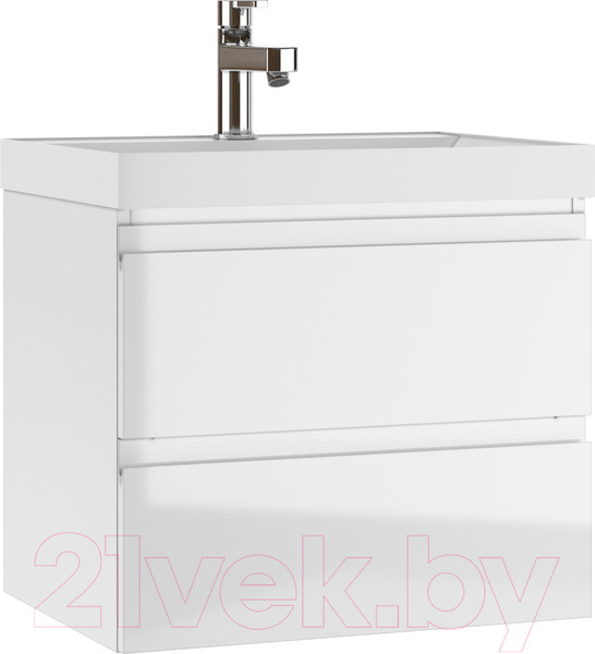 Изображение товара Тумба под умывальник Домино Classica 60 Graffo В2 Домино DGr2114T (белый глянец)