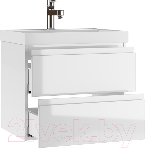 Изображение товара Тумба под умывальник Домино Classica 60 Graffo В2 Домино DGr2114T (белый глянец)