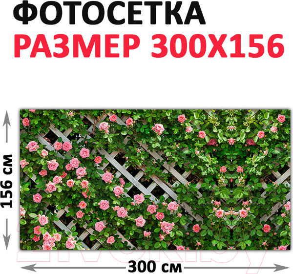 Изображение товара Фотофасад Arthata Розы / FotoSetka-300-78 (300x156)