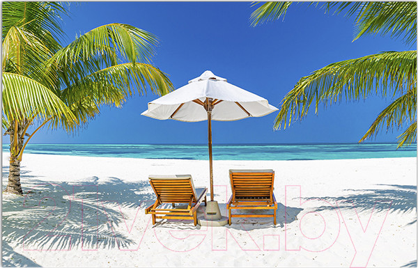 Изображение товара Фотофасад Arthata Пляж, пальмы, море / FotoSetka-100-114 (100x156)