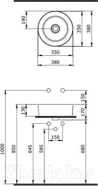 Изображение товара Умывальник Berges Mascon 38 181005