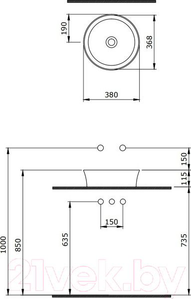 Изображение товара Умывальник Berges Ego SL 38 181011