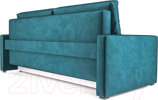 Изображение товара Диван Mebel-Ars Еврокнижка Поло (бархат сине-зеленый Star Velvet 43 Black Green)