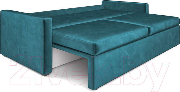 Изображение товара Диван Mebel-Ars Еврокнижка Поло (бархат сине-зеленый Star Velvet 43 Black Green)