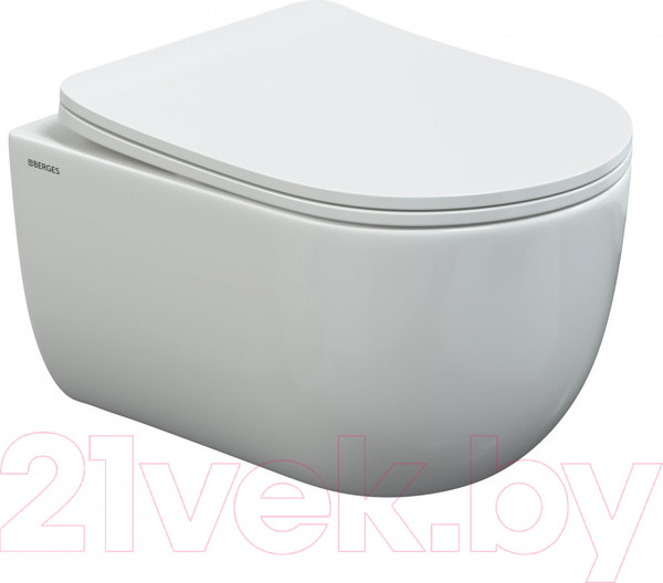 Изображение товара Унитаз подвесной с инсталляцией Berges Ventas Rimless / 043238 (с сиденьем)