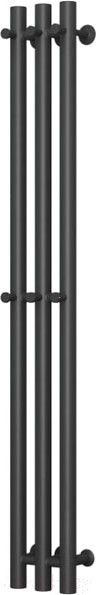 Изображение товара Полотенцесушитель водяной Маргроид Inaro 80x6x12 6 крючков (черный матовый, частичная комплектация)
